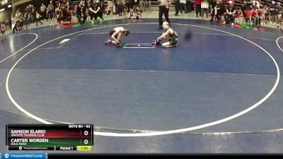 62 lbs Quarterfinal - Samson Elario, Aniciete Training Club vs Carter Worden, Gold Rush