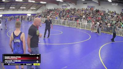 120 lbs Quarterfinal - Gage Singleton, Roseburg Mat Club vs Michael Cobabe, St Helens Lions