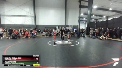 34-38 lbs Round 2 - Kinley Rabalais, Toro World Club vs Juliet Soto, Sunnyside Ironman Wrestling