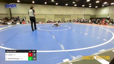 52 lbs Semifinal - Keaton Lanik, Funky Singlets vs Hagan Wolfenberger, Oklahoma Elite 9U