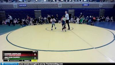 66 lbs Champ. Round 1 - Greyson Duffey, Lil Mavs vs Zander Gremling, Legacy Wrestling Academy