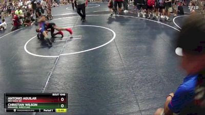 80 lbs Quarterfinal - Antonio Aguilar, RED WAVE WC vs Christian Wilson, Immanuel Wrestling