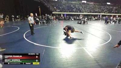 132 lbs Quarterfinal - Brody Warrick, Sebolt Wrestling Academy vs Cooper Franklin, Iowa