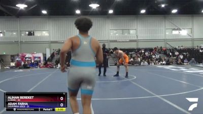 220 lbs Placement Matches (8 Team) - Alihan Bereket, Illinois vs Adam Farha, California Gold