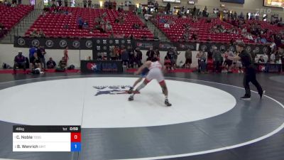 48 kg Cons Semis - Caleb Noble, Toss Em Up Wrestling Academy vs Brayden Wenrich, Grit Mat Club