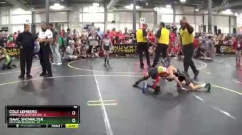 70 lbs Quarterfinals (8 Team) - Cole Lemberg, American Gladiators-Red vs Isaac Showalter, Backyard Brawlers