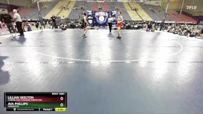 136 lbs Quarterfinal - Lillian Skelton, Carrollton Thunder Wrestling vs Ava Phillips, Minnesota