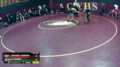 155 lbs Quarterfinal - Paul - Anthony Johnson, EGWA vs Nicholas Quiroz, Palo Alto