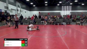 90 lbs Placement Matches (8 Team) - Caleb Kirk, M2 RED (PA) vs Chris Metz, Minions Green (GA)