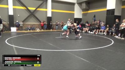 170 lbs Round 1 (16 Team) - Daynia Werner, BVWC Gold vs Addison Arvdal, NE Valkyrie