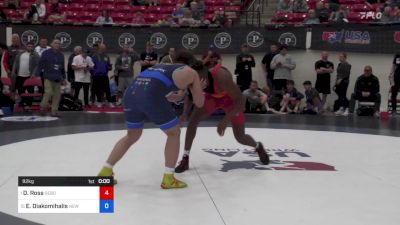 92 kg Round 1 - Dreshaun Ross, Sebolt Wrestling Academy vs Elijah Diakomihalis, New York