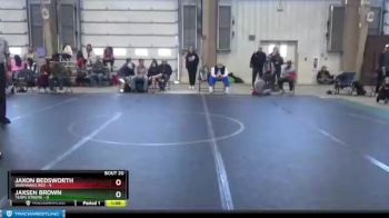 52 lbs Round 5 (8 Team) - Jaxsen Brown, Terps Xtreme vs Jaxon Bedsworth, Warhawks Red