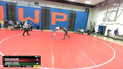 197 lbs Cons. Round 3 - Alex Ashauer, Wisconsin-Platteville vs Jordan Lewis, Wisconsin-Whitewater