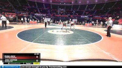 2A 195 lbs Quarterfinal - Josh Hoffer, Washington vs Evan Jocic, Lombard (Montini)