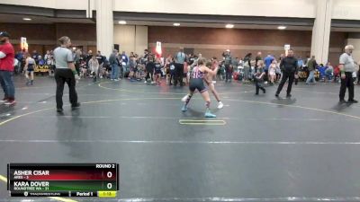 115 lbs Round 2 (6 Team) - Kara Dover, Roundtree WA vs Asher Cisar, Ares