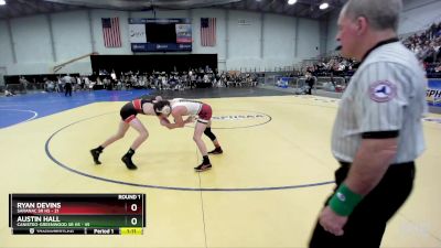 118 lbs Round 1 (3 Team) - Austin Hall, Canisteo-Greenwood Sr HS vs Ryan Devins, Saranac Sr HS