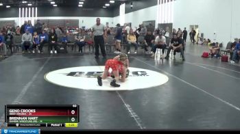 60 lbs Placement Matches (8 Team) - Geno Crooks, West Virginia vs Brennan Hart, Dundee Wrestling (MI)
