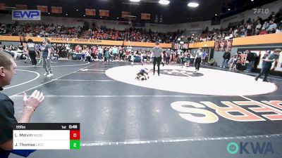 55 lbs Quarterfinal - Liam Melvin, Woodward Youth Wrestling vs Jeremy Thomas, Little Axe Takedown Club