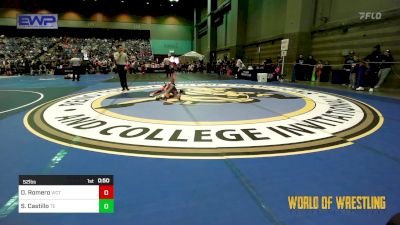 52 lbs Consi Of 16 #2 - DeAndre Romero, Victory Wrestling Club,wa vs Sebastian Castillo, Takedown Elite