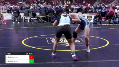 142 lbs Quarterfinal - Josephine Dollman, Norwin-G vs Sayona Harris-Haye, Greater Johnstown-G