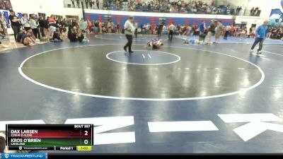 138 lbs Cons. Round 5 - Dax Larsen, Coeur D Alene vs Kros O`Brien, Lakeland