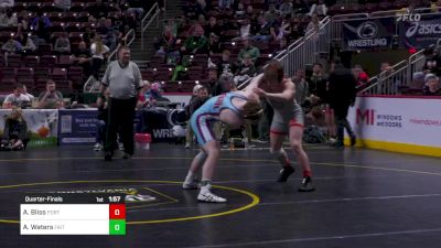 172 lbs Quarterfinal - Aiden Bliss, Port Allegany vs Adam Waters, Faith Christian