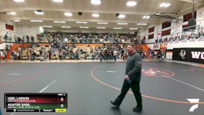 62 lbs Champ. Round 1 - Abel Larson, Worland Wrestling Club vs Hunter Baril, Greybull Basin Athletic Club