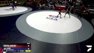 106 lbs Semifinal - Samuel Sanchez, Rough House Wrestling vs Jax Vang, Red Wave Wrestling