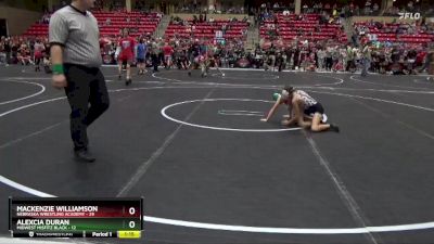 65 lbs Round 4 (6 Team) - Mackenzie Williamson, Nebraska Wrestling Academy vs Alexcia Duran, Midwest Misfitz Black