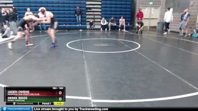 160 lbs Round 5 - Jaden Owens, Mountain Man Wrestling Club vs Derek Riggs, Nampa Christian