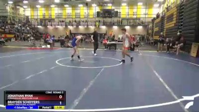 132 lbs Cons. Round 3 - Jonathan Ryan, Powerhouse Wrestling Club vs Brayden Scheffers, Sebolt Wrestling Academy