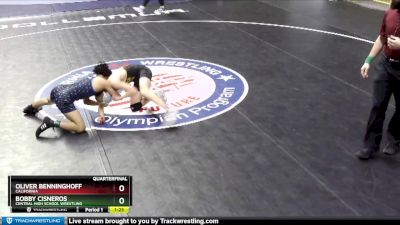 113 lbs Quarterfinal - Bobby Cisneros, Central High School Wrestling vs Oliver Benninghoff, California