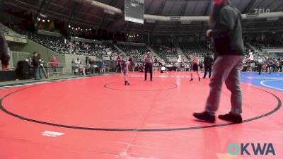 64 lbs Semifinal - Tripp Epperley, Mannford Pirate Youth Wrestling vs Beau Myers, Bridge Creek Youth Wrestling