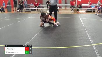 56 lbs Round 1 (4 Team) - Luke Taussig, East Kansas Eagles vs Kevin Rodriquez, Untouchables