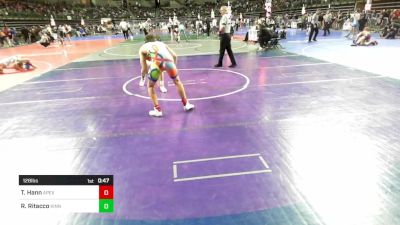 128 lbs Round Of 16 - Thomas Hann, Apex vs Roman Ritacco, Kinnelon