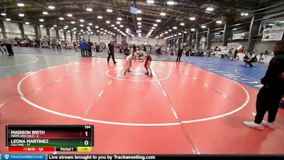 104 lbs Rd# 4- 1:30pm Friday - Madison Birth, Maryland Gold vs Leona Martinez, Cali Pink