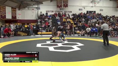 126 lbs Champ. Round 2 - Aiden Allen, La Salle vs Draegen Orine, Wyoming Seminary (PA)