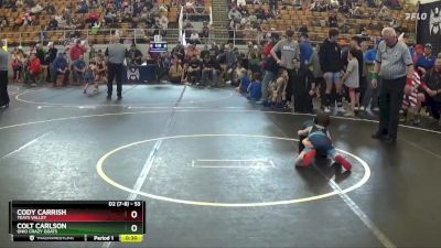 53 lbs Semifinal - Colt Carlson, Ohio Crazy Goats vs Cody Carrish, Teays Valley