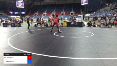 195 lbs Cons Semi - Wura Yinusa, Oklahoma vs Jaxon Penovich, Illinois