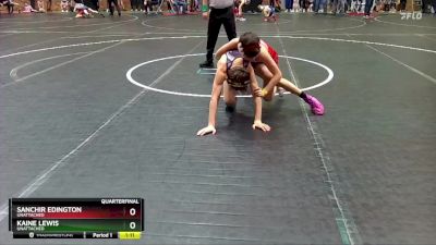 96 lbs Quarterfinal - Sanchir Edington, Unattached vs Kaine Lewis, Unattached