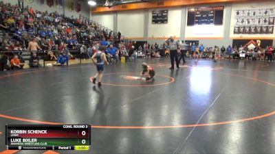 57 lbs Cons. Round 3 - Luke Bixler, Anamosa Wrestling Club vs Korbin Schenck, LMWC