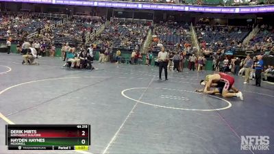 4A 215 lbs Quarterfinal - Derik Mirts, Northwest Guilford vs Hayden Haynes, McDowell