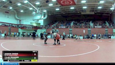 285 lbs Cons. Round 2 - Jaxson Owens, Belzer Middle School vs Tyler Pranger, Urey Middle School