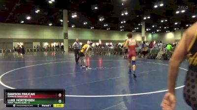 120 lbs Placement Matches (16 Team) - Dawson Finucan, Sunbear Wrestling vs Luke Mortensen, Minot Young Guns