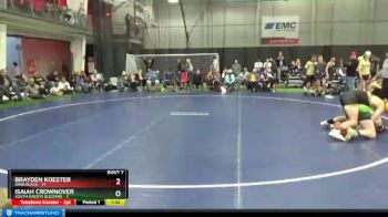 160 lbs Round 3 (6 Team) - Brayden Koester, Iowa Black vs Isaiah Crownover, South Dakota Blizzard