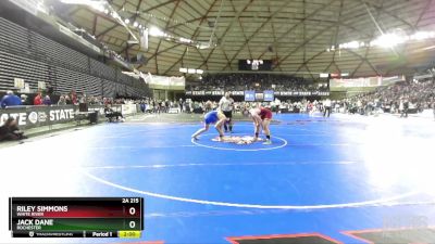 2A 215 lbs Quarterfinal - Riley Simmons, White River vs Jack Dane, Rochester