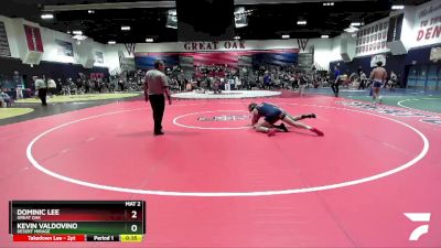 138 lbs Cons. Round 3 - Kevin Valdovino, Desert Mirage vs Dominic Lee, Great Oak