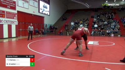 285 lbs Quarterfinal - Thomas Haines, Lock Haven University vs Bruce Graeber, Bloomsburg University