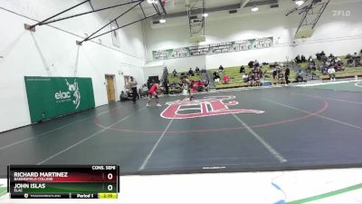 133 lbs Cons. Semi - Richard Martinez, Bakersfield College vs John Islas, ELAC