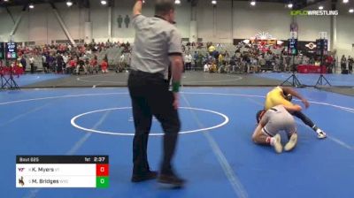 133 lbs C Of 8 #2 - Korbin Myers, Virginia Tech vs Montorie Bridges, Wyoming